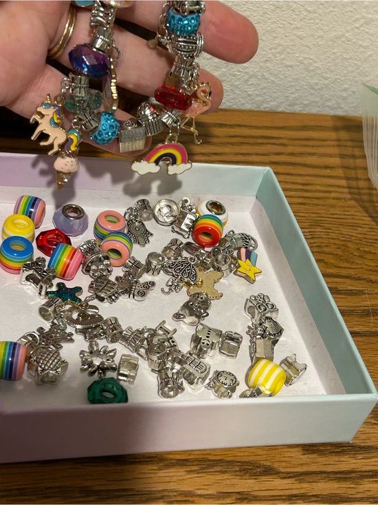 Jewelry - Rainbow Charm Bracelet Lot with Silver Charms